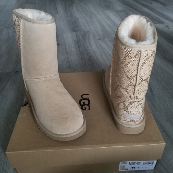 ugg metallic snake boot